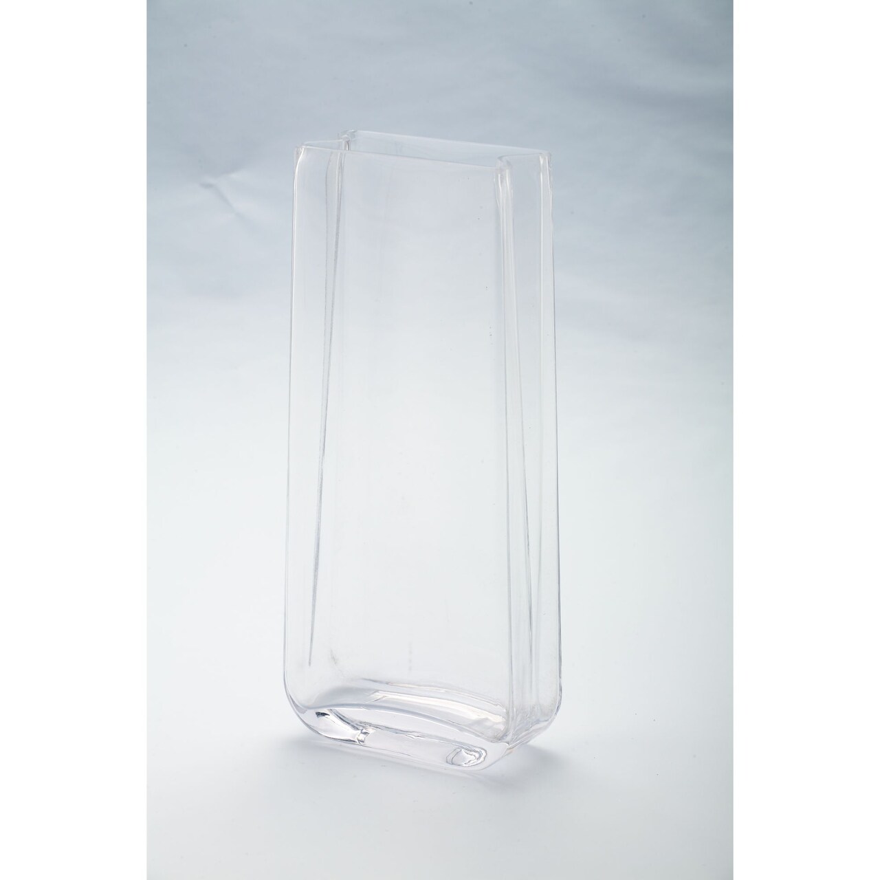 CC Home Furnishings 12" Clear Rectangular Tabletop Glass Vase